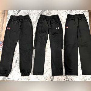 Black Under Armour boys size 6 pants all 3 for 28.00